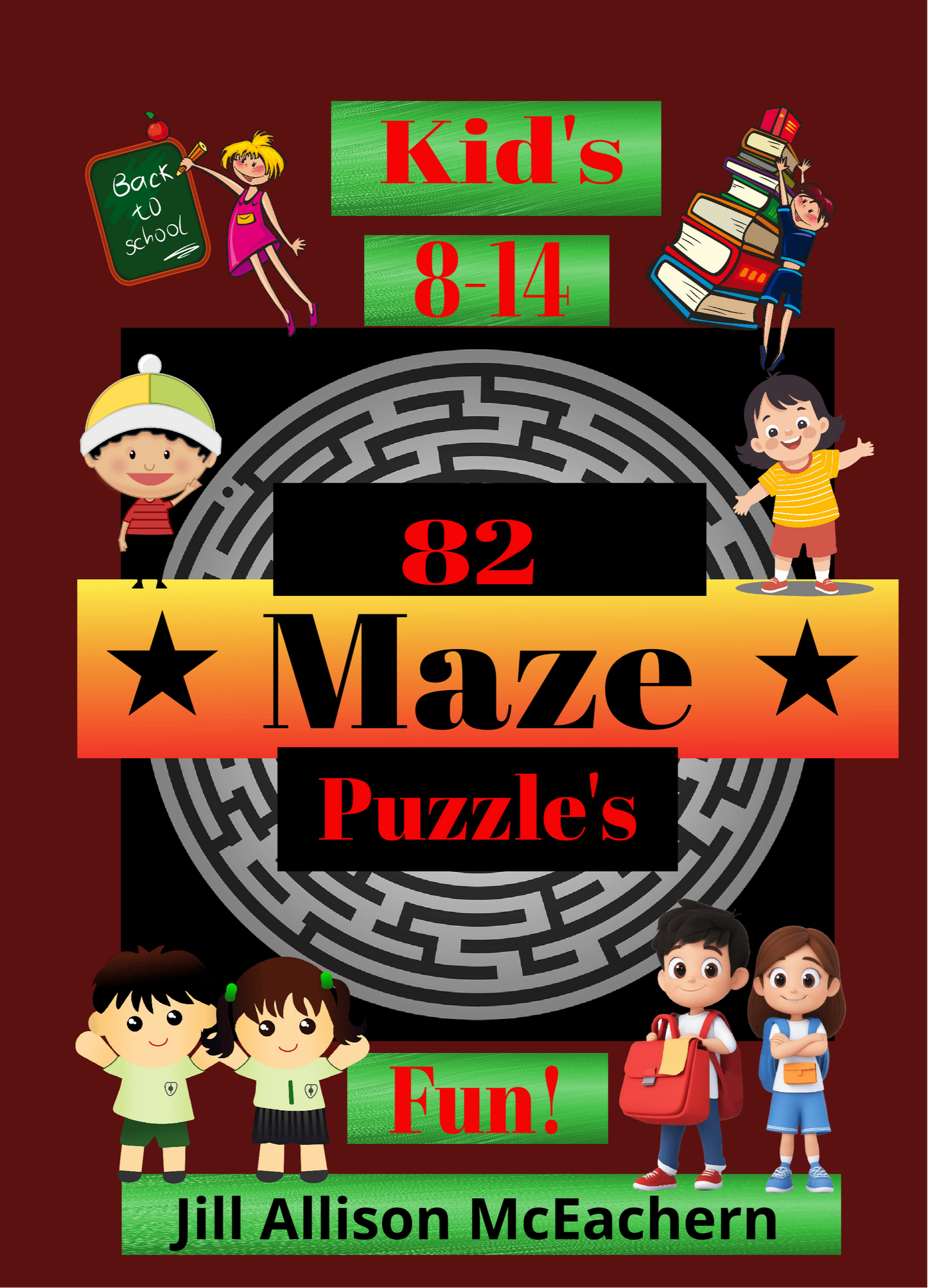 82 Maze Puzzle Book: 5 Different Puzzle Design For Kid's 8-14 PDF Download (printablw
