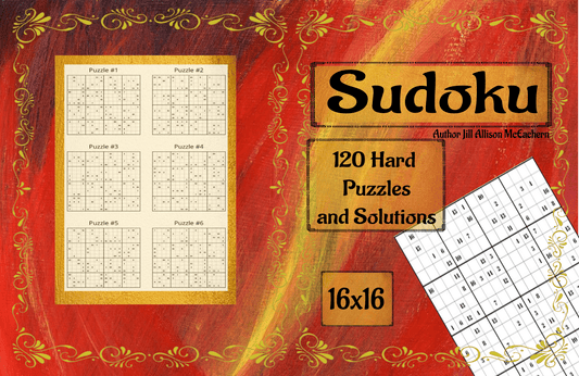 Sudoku: 120 Sudoku Puzzles & Solutions, Hard Puzzles for Adults (Brain Buster) - Jills Dazzling Designs